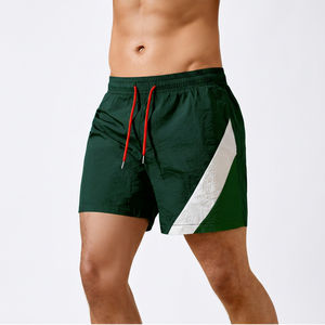 <b>Men's</b> Eco-Friendly Canvas Sport <b>Shorts</b> Black Blue <b>White</b> Solid Pattern Side Stripe Drawstring Waist Mid Length Polyester/Cotton - Product Image 5