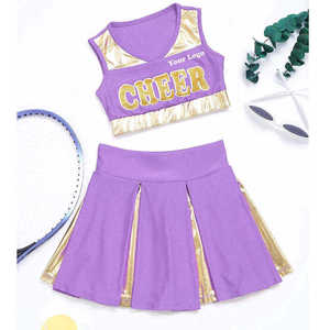 Vêtements d'entraînement de cheerleading pour femmes à bas prix, vente en gros, ensembles d'uniformes de cheerleader 100% polyester - Product Image 1