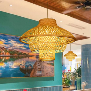 Bamboo Ceiling <b>Light</b> with Eco Friendly Material Elegant Design and Custom Size Options Designed for Home <b>Decor</b> Projects - Product Image 2