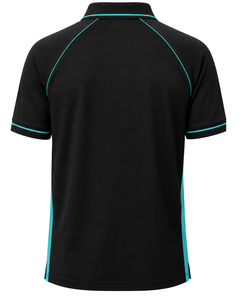 Camiseta Polo Deportiva Negra y Cian Personalizada para Hombre, Camiseta de Golf de Secado Rápido, Transpirable, Informal y Deportiva - Product Image 2