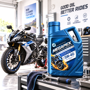 Aceite Sintético para Motocicletas 5W-40 Hecho en Corea, Aceite de Motor de Gasolina Premium para Motocicletas 4T, Lubricante de Alta Calidad - Product Image 1