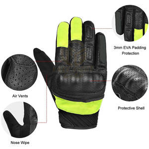 Guantes de Motocicleta de Alta Adherencia con Palma Reforzada y Cierre de Muñeca Ajustable, Guantes Profesionales para Motociclismo - Product Image 5