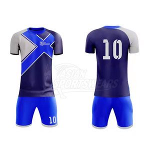ชุดเสื้อและกางเกงฟุตบอลสไตล์ล่าสุด ผลิตจากวัสดุที่ช่วยระบายเหงื่อ เหมาะสำหรับการฝึกซ้อมและการแข่งขันอย่างเป็นทางการ - Product Image 3