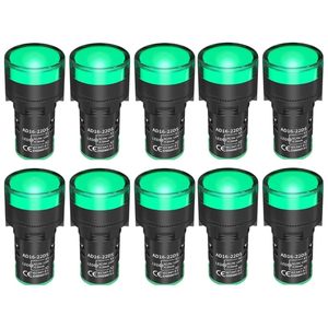 แผงไฟแสดงสถานะ LED สีเขียว120V ประหยัดพลังงานโคมไฟสัญญาณอุปกรณ์อุตสาหกรรม - Product Image 1