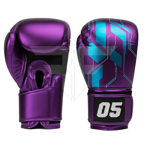Guantes de Boxeo de Cuero de Buena Calidad con Logotipo Personalizado, Absorción de Humedad, Cierre de Gancho y Bucle para Competencia de Boxeo, Talla Grande, Transpirables - Product Image 3