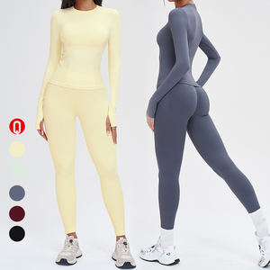 Conjunto Deportivo de 3 Piezas para Mujer, de Secado Rápido, Transpirable, con Leggings de Manga Larga, Chaqueta de Compresión y Sujetador Deportivo para Yoga, Gimnasio y Entrenamiento - Product Image 4