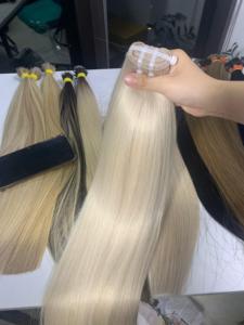 ผมต่อแบบเวฟท์ย้อมสีน้ำตาลเข้ม ยี่ห้อ Nasa Hair Sarah Hot Machine  ผมเวอร์จินเวียดนามแท้  แบบ Double Drawn  น้ำหนัก 100 กรัม ขายส่ง แบบตรง - Product Image 6