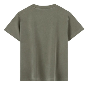 Camiseta Casual Vintage para Hombre, de Algodón Puro de 260g, Tejido de Tres Agujas, No Encoge, con Logotipo Personalizado Bordado, Estilo Boxy, Lavado Ácido - Product Image 2
