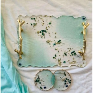 <b>Top</b> Demanded Eco-Friendly <b>Resin</b> Tray Living Room Center <b>Table</b> Organizer Serving Platter Dishwasher Safe Non-Toxic Available for - Product Image 1