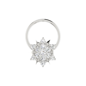 AJRETAIL 14K Gold Women's Classic Round Brilliant Cut Stellar Radiance Nose Pin Fine Piercing Jewelry - Product Image 3