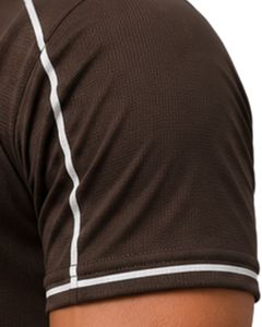 T-shirt de sport pour homme personnalisé, brun foncé, à séchage rapide, respirant, pour la salle de sport, la course à pied, en polyester, vêtements de sport - Product Image 6