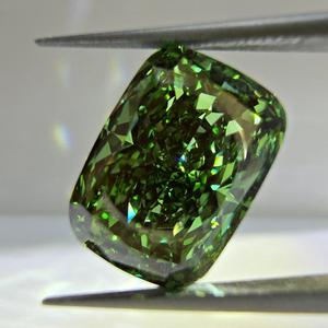 Diamante Suelto de Laboratorio, Corte Cojín, Verde Intenso, 6CT, VVS2, IGI, para Joyería - Product Image 1