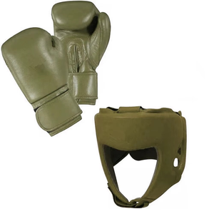 Conjunto de Boxeo de Cuero Genuino de Alta Calidad en Negro y Camuflaje, Último Modelo, Conjuntos de Sparring de Boxeo Fly, Equipo de Entrenamiento - Product Image 3