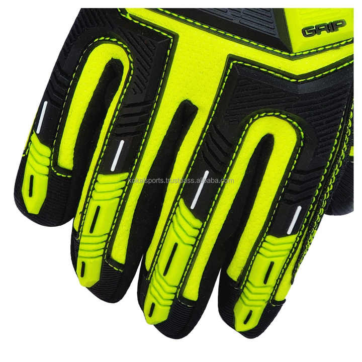 Work Gloves Oil and Gas Safety Gloves Cut Grip Professional Custom Safety High Oil Field Working Mechanic Gloves