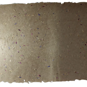 กระดาษใยไม้ล็อกตาพรีเมียม 100% 80 แกรม สีธรรมชาติ ลายกลีบดอกไม้และหญ้าสับละเอียด สำหรับกรอบรูป - Product Image 1