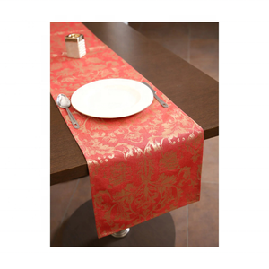 Calentamiento espacios de vacaciones 100% algodón naranja Jacquard bordado camino de mesa rústico 180 GSM 80 pulgadas India OEM ISO FedEx Decor - Product Image 1