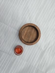 Cuenco de Madera Hecho a Mano de Primera Calidad para Velas |   Contenedor Rústico para Velas de Navidad, para Cera de Soja y Cera de Abeja - Product Image 2