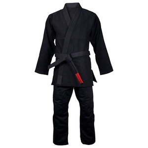 Traje de Karate Negro Personalizable 2021, Duradero, de Algodón/Poliéster, Secado Rápido, Cómodo, para Entrenamiento, OEM, Ropa de Artes Marciales Moytei - Product Image 1