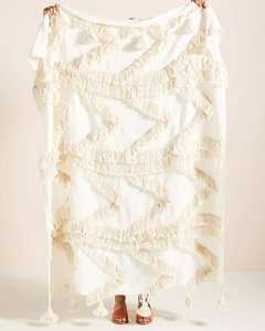 Wholesale <b>Super</b> <b>Soft</b> Luxury Jacquard Cotton Tufted Eco-Friendly Decorative Throw <b>Blanket</b> with Long Fringes - Product Image 4