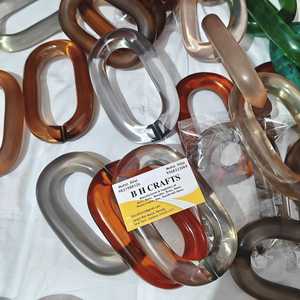 Eslabones de Cadena de Resina Transparentes, Coloridos, Hechos a Mano, Ecológicos, de Gran Tamaño, para Decoración de Paredes, Proyectos de Bricolaje, Separador de Ambientes - Product Image 1
