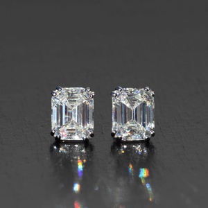 14k White Gold Plated S925 Sterling Silver Moissanite Stud <b>Earring</b> <b>Cute</b> Fine Jewelry VVS Moissanite Diamond Studs for Women Gift - Product Image 1