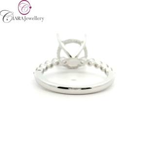 NUEVO MODELO 18K Au750 Blanco/Amarillo/Oro rosa y anillo de compromiso de dos tonos con forma redonda de diamante natural de 4.00CT para boda - Product Image 3