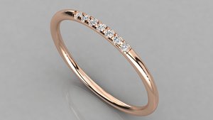 Bague en platine pour femme avec diamant rond taille brillant, couleur G, diamants naturels, style classique, certifiée GIA, alliance de mariage - Product Image 5