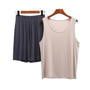 Ensemble débardeur et short pour homme 100 % coton, respirant et de haute qualité, idéal pour l'été - Product Image 3