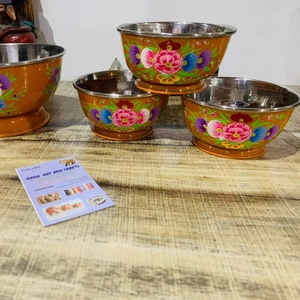 Cuenco de arroz pintado a mano, cuenco de arroz de Cachemira, estampado Floral - Product Image 3