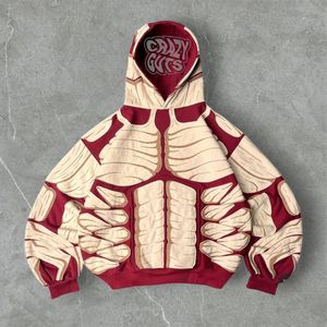 Sweat à capuche graphique Anime Berserk unisexe, bordeaux, noir, blanc, avec logo Brand of Sacrifice et patch Berserker Armor, coupe oversize - Product Image 5