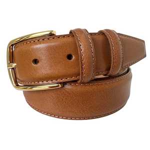 Ceinture en cuir véritable faite à la main, boucle en laiton marron, respirante, style décontracté/classique, artisanat durable, cadeau de mariage, World Craft - Product Image 4