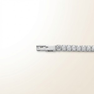 Women's14K <b>White</b> Gold Tennis <b>Bracelet</b> Round Brilliant Cut Diamond Channel Setting Classic Everyday Wear <b>Bracelets</b> - Product Image 4