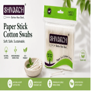 Hisopos de Algodón con Palito de Papel al por Mayor, 100 Unidades, Hisopos de Doble Punta con Puntas Suaves para Cosméticos, Uso Médico y Limpieza del Hogar - Product Image 3