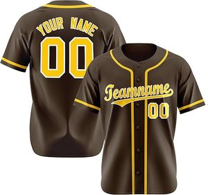 Camiseta de Béisbol de Manga Corta Sublimada Premium en Amarillo para Uniforme de Equipo Personalizado con Nombre y Número Personalizados, Servicio OEM - Product Image 1