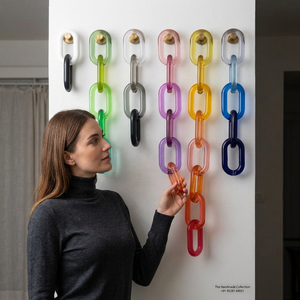 Handmade <b>Resin</b> Link Chain <b>Sculpture</b> Colorful Irregular Shape Modern Fashion Home Decoration Art Piece - Product Image 1