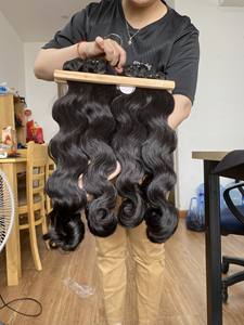 Precio al por mayor Extensiones de cabello crudo vietnamita Doble dibujado 8-40 ''Suelto Estilo de onda profunda Suministro de proveedores de cuerpo natural - Product Image 5