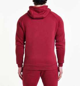 Chándal Rojo con Capucha para Hombre, Sudadera Deportiva con Cierre Frontal y Bolsillos Laterales, Transpirable, para Otoño - Product Image 3