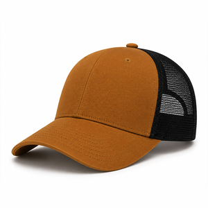 Gorras de Béisbol Trucker con Logotipo Personalizado, Nueva Llegada 2026 |   Gorra Unisex Transpirable de Lona Marrón con Malla, 6 Paneles, Ajustable, para las Cuatro Estaciones - Product Image 3