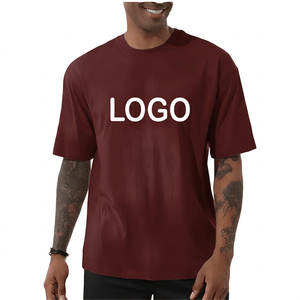 เสื้อยืดโอเวอร์ไซส์ผู้ชาย แขนสั้น คอกลม ผ้าฝ้าย ระบายอากาศดี พิมพ์ลายโลโก้ด้านหน้า - Product Image 2