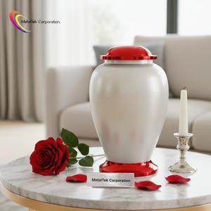 Urna Funeraria de Metal de Alta Calidad para Cenizas Humanas, Gran Capacidad, Decorativa para Entierro y Exhibición en el Hogar - Product Image 1