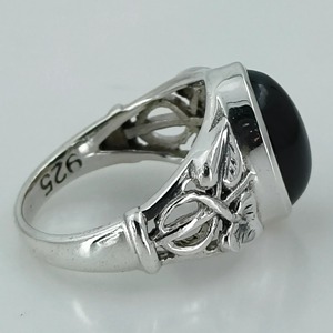 Black Onyx <b>Ring</b> 925 Sterling <b>Silver</b> Handmade Boho <b>Statement</b> Promise <b>Ring</b> for Women Natural Oval Black Onyx <b>Ring</b> July Birthstone - Product Image 2