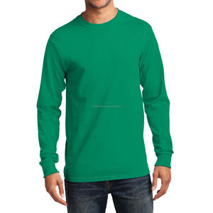 T-shirts à manches longues pour hommes, col rond, fabricant OEM, usine de vêtements avec une qualité d'exportation à 100% - Product Image 2