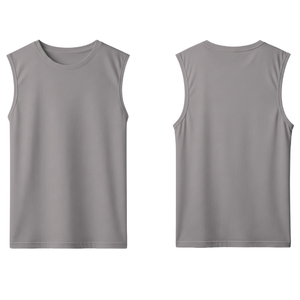 Wholesale <b>Men's</b> Polyester Cotton Tank Top Blank Sleeveless <b>Shirt</b> for <b>Men</b> - Product Image 3