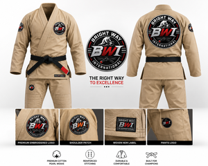 ชุดยิวยิตสูบราซิลเลียน BJJ ผ้าโพลีเอสเตอร์/คอตตอน 380 กรัม แห้งเร็ว ทรงหลวม คุณภาพดีที่สุด ชุดยิวยิตสูขายส่ง ชุดยิวยิตสูแบบกำหนดเองสำหรับผู้ชาย - Product Image 1