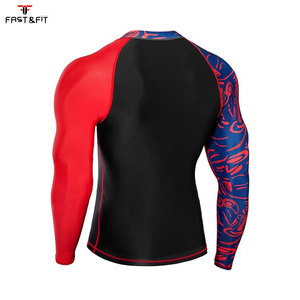 Vente en gros de vêtements de sport pour hommes à manches longues, en polyester et nylon, anti-UV, respirants, à séchage rapide, avec logo personnalisé - Product Image 6