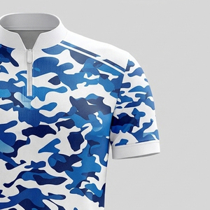 เสื้อเชิ้ตคอจีนลายพรางสำหรับผู้ชาย และเสื้อยืดแบบสั่งทำพิเศษพร้อมกระดุม  สำหรับทั้งผู้ชายและผู้หญิง - Product Image 2