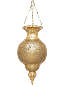 Lanterne suspendue géométrique en laiton, éclairage décoratif, raffinement artistique moderne - Product Image 5