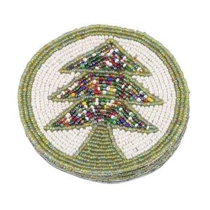 Luxury <b>Beaded</b> Glass Cup <b>Coasters</b> Reusable for Dining Table Premium Craftsmanship Cartoon Design Style - Product Image 4