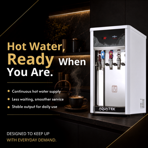 เครื่องทำน้ำร้อนน้ำเย็นตั้งโต๊ะ AQUATEK รุ่นเชิงพาณิชย์ สแตนเลส 3 ระดับอุณหภูมิ - Product Image 3