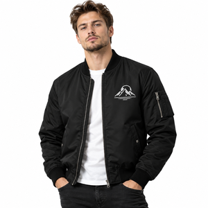 OEM Kundenspezifischer Logodruck Herren Bomberjacken Reißverschluss Stehkragen Nylon Polyester Jacken Leichte MA1 Fliegerjacke für Männer - Product Image 2